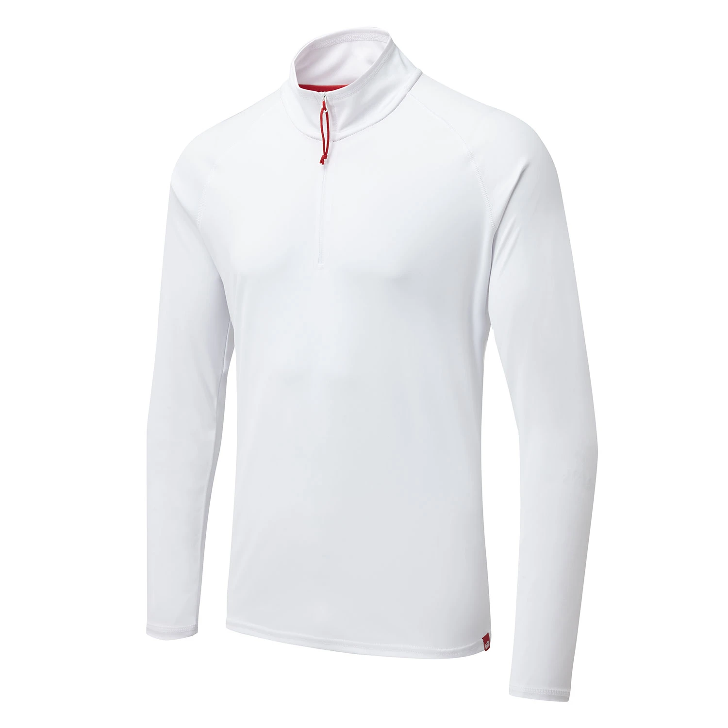 Gill Mens UV Tec Zip Neck Long Sleeve Tee - White - Image 2