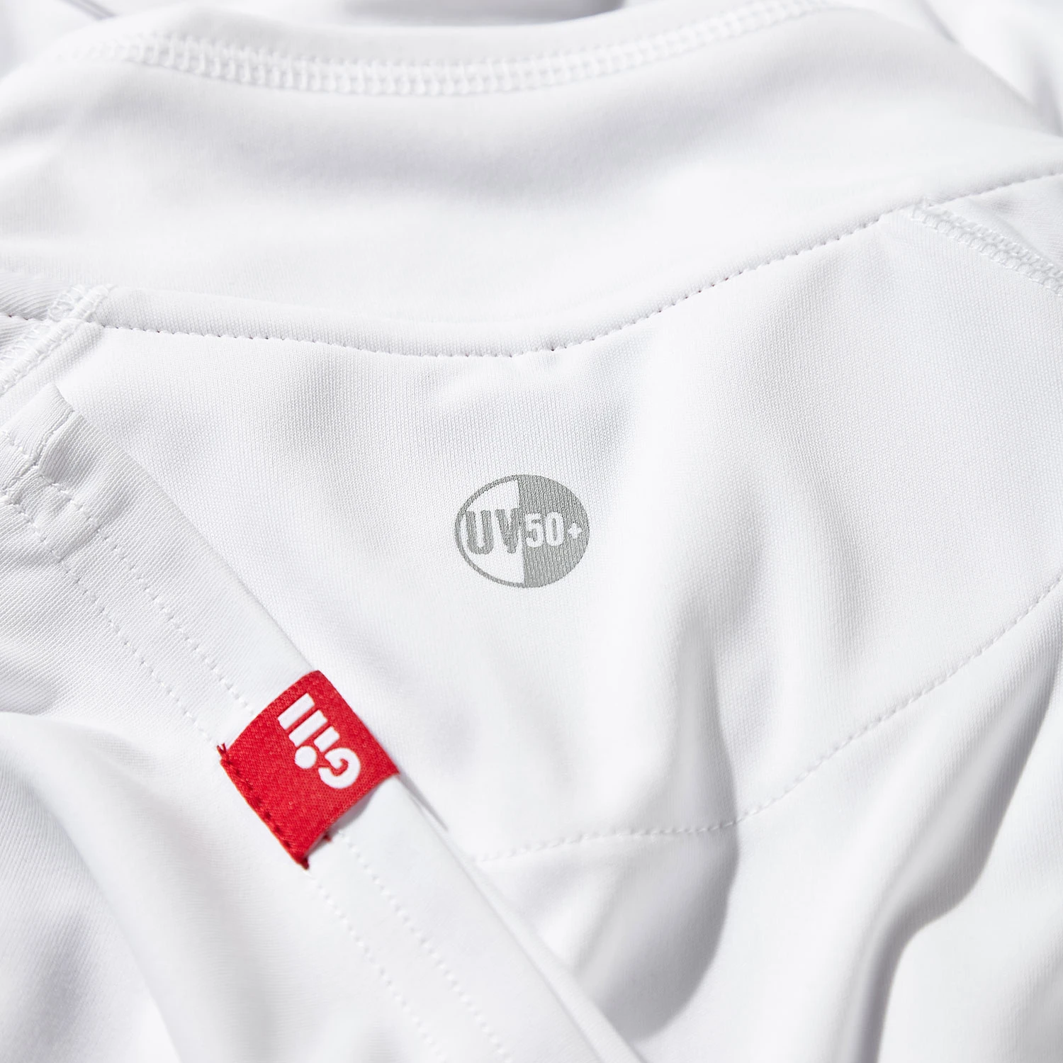 Gill Mens UV Tec Zip Neck Long Sleeve Tee - White - Image 5