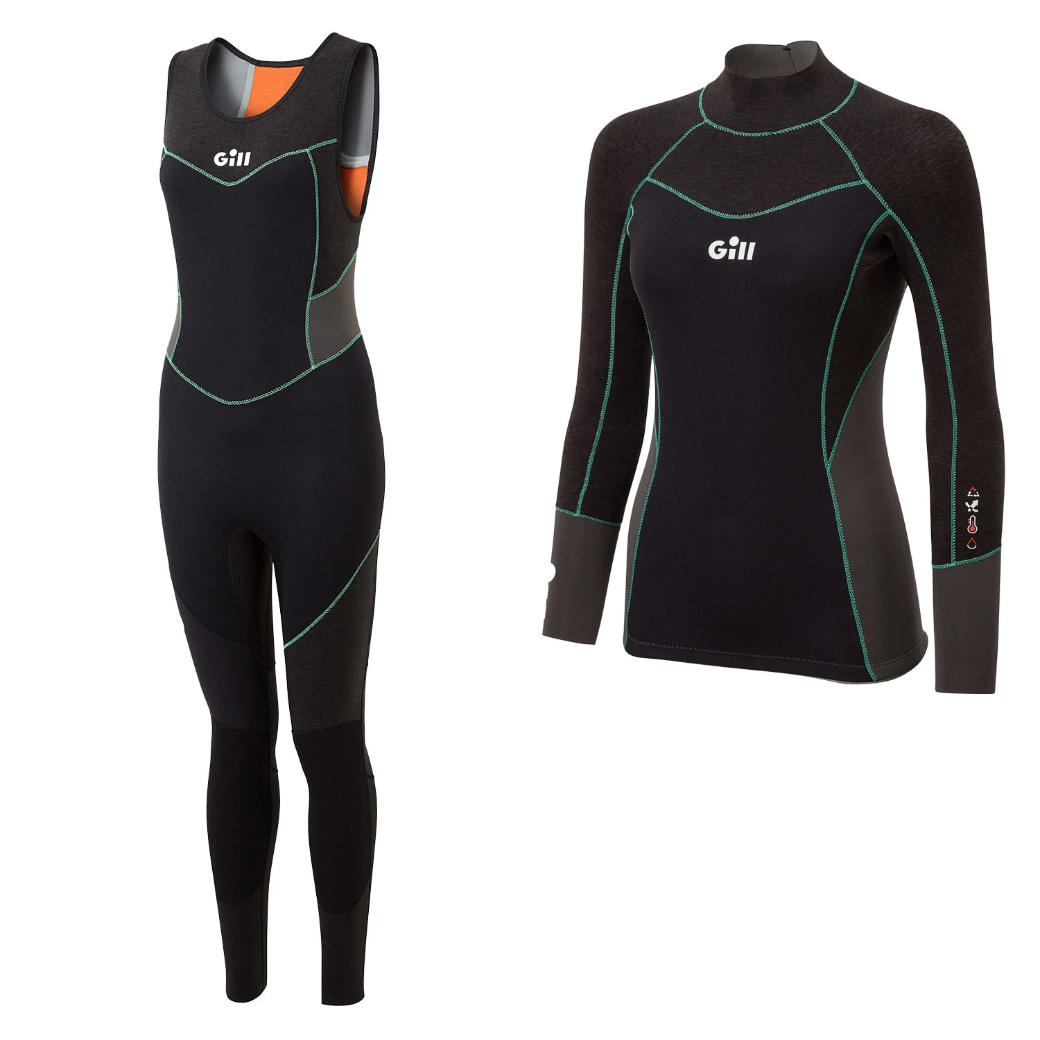 Gill Womens Zentherm Dinghy Wetsuit Kit - Black 3 Gill Womens Zentherm Dinghy Wetsuit Kit - Black