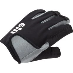 Gill Deckhand Short Finger Sailing Gloves - Black