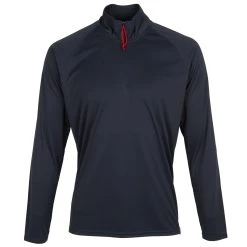 Gill Men's UV Tec Long Sleeve Zip Tee (UV009) -Nautical Outfitters DGUV009 Navy 1